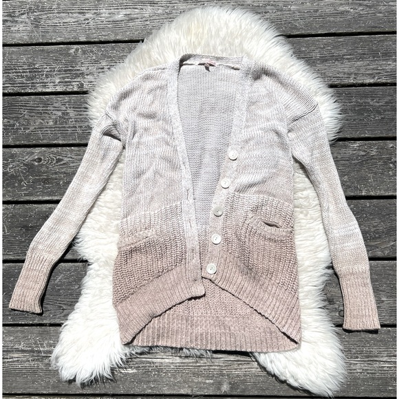 Victoria’s Secret Ombré Knitted Cardigan Grandpa Sweater - Picture 1 of 10